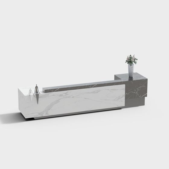 Minimalist Reception Desk 3D model