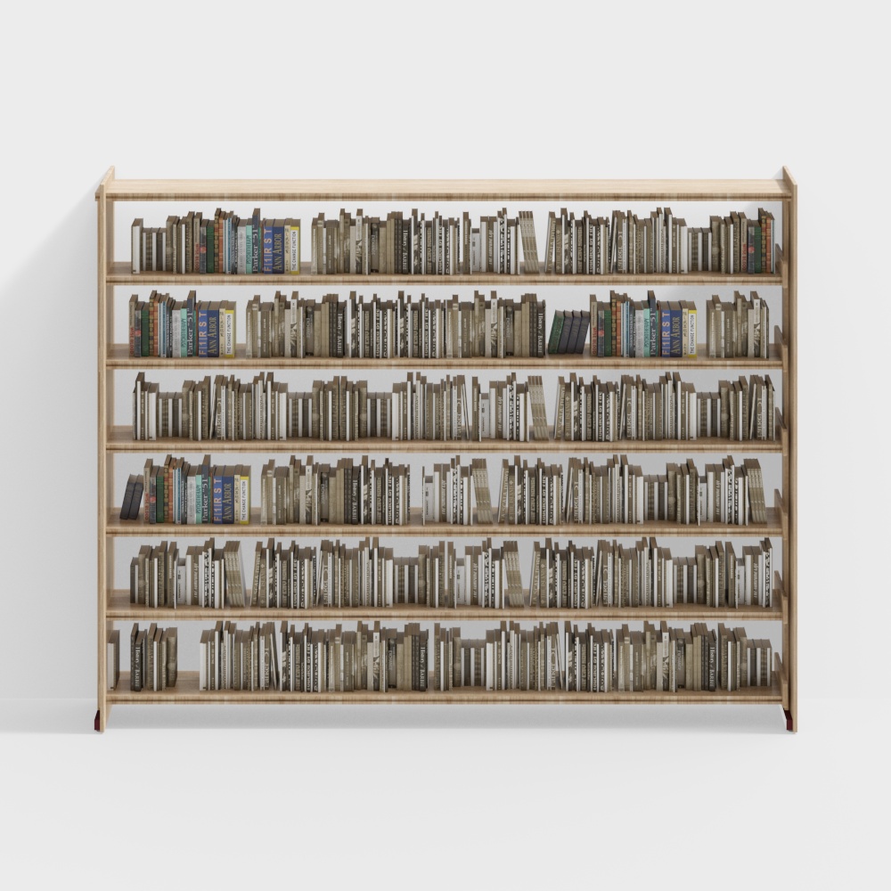 Hollow bookshelf in reading area