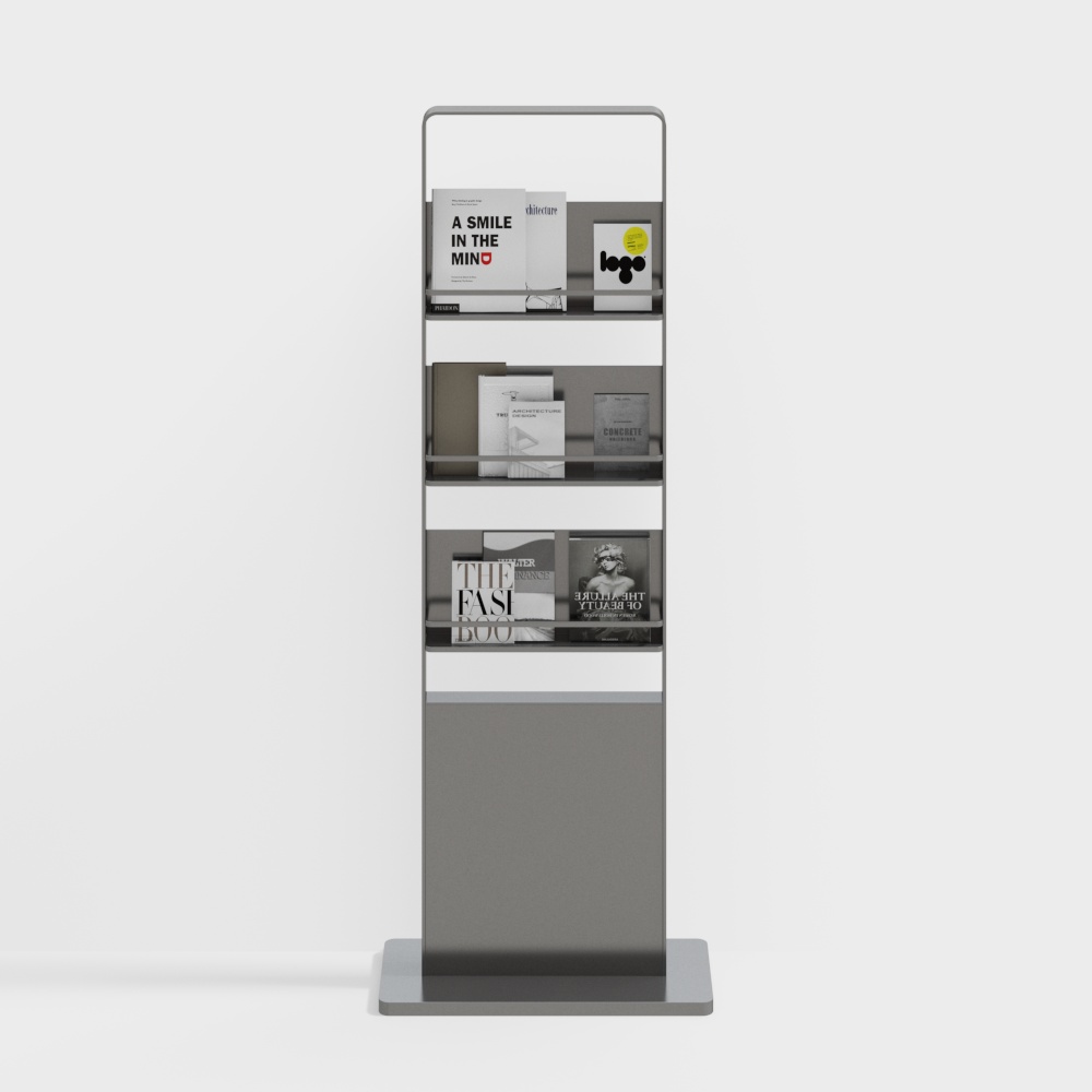 Bibliothèque d'affichage gris foncé