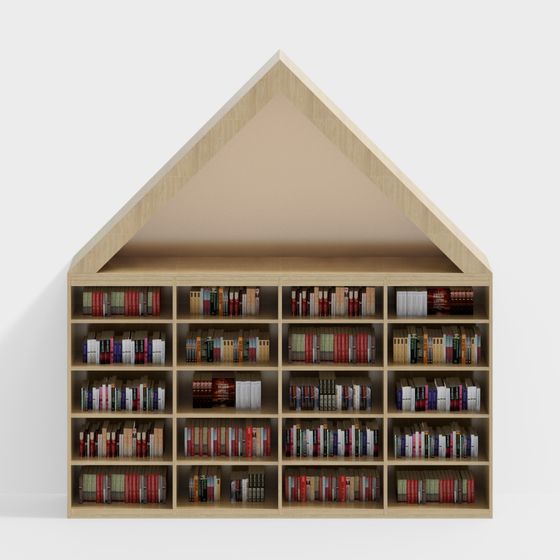 Loft Bookshelf 3D model for Modern Interiors