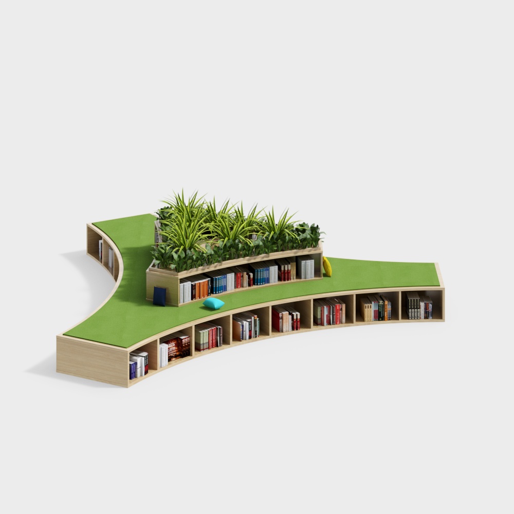 City Reading Garden 3D model