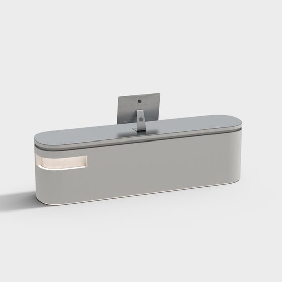 Sleek Wall-Mounted Monitor Stand 3D model