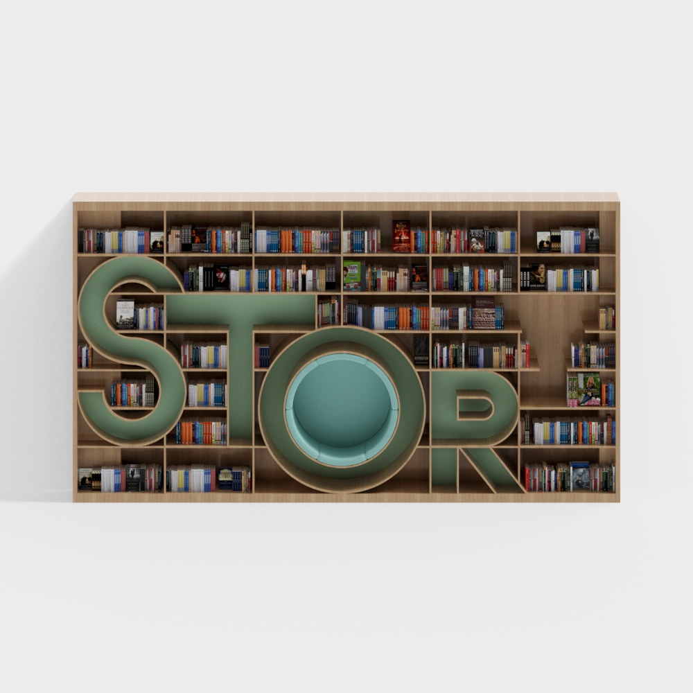 Kindergarten picture book room card seat bookshelf