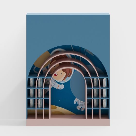 幼稚園の読書室本棚