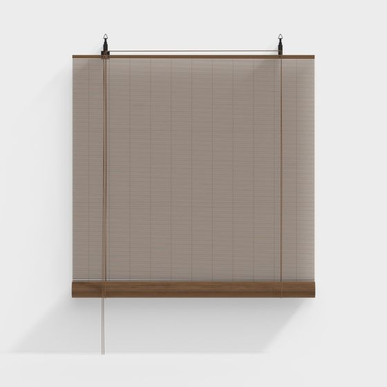 Minimalist Wooden Blinds 3D model