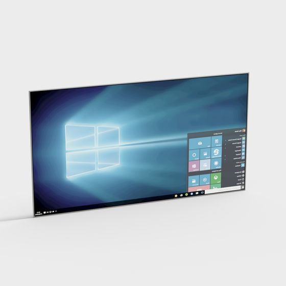 Realistic Low-Poly Computer Monitor 3D model