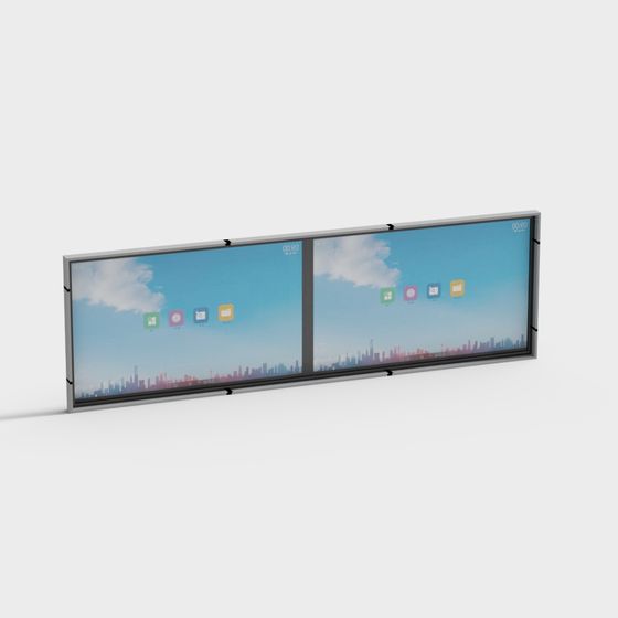 Dual-Screen Smart Monitor 3D Model