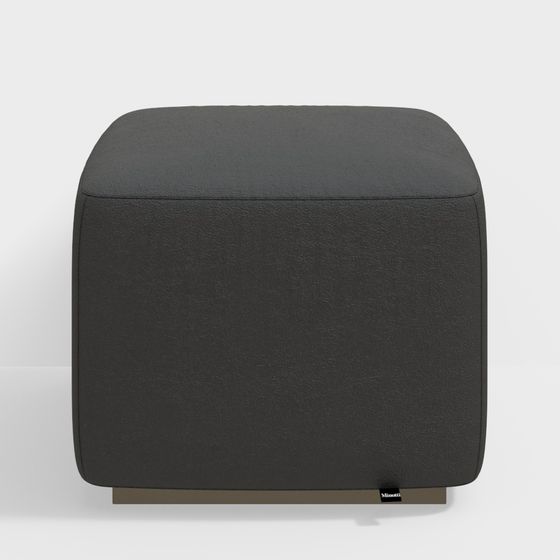 Cube Ottoman 3D model for Modern Interiors