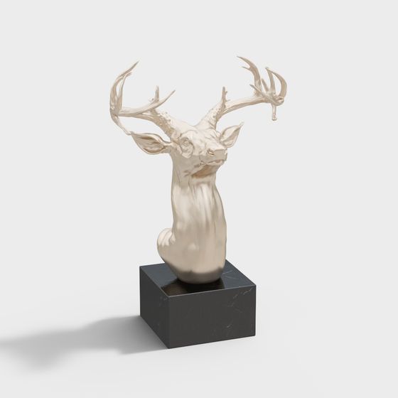 Stylish Stag 3D model for Creative Projects