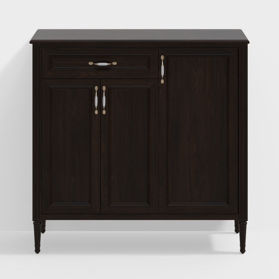Vintage Style Storage Cabinet 3D model