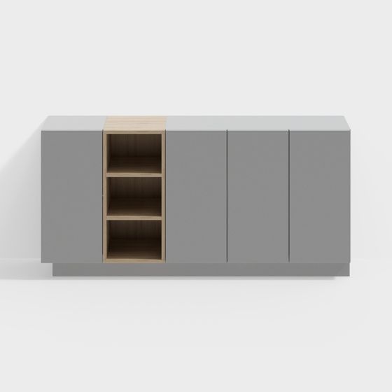 City Window Cabinet 3D model for Modern Interiors