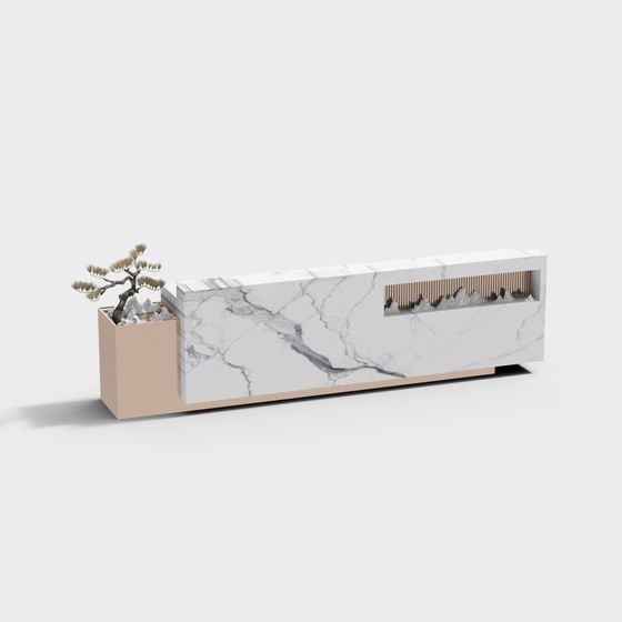 Marble Art Cabinet 3D model