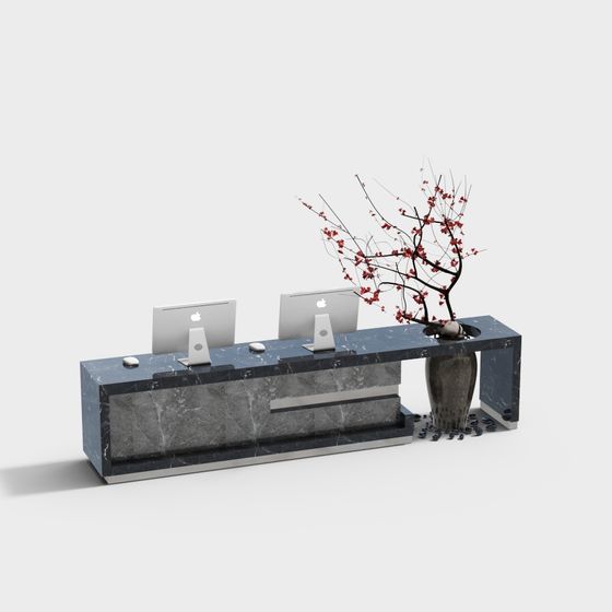 Urban Zen Reception Desk 3D model