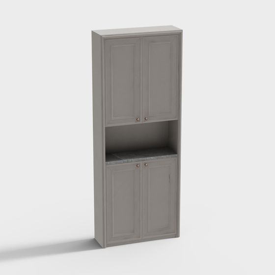 Minimalist Storage Cabinet 3D model for Modern Design