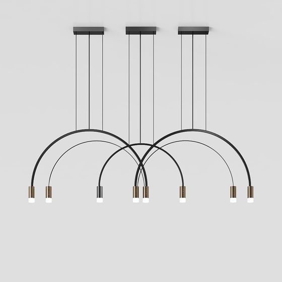Elegant Low-Poly Chandelier 3D model for Creative Spaces