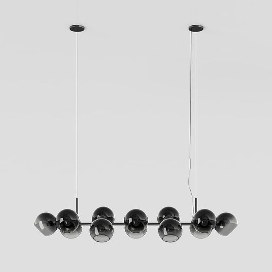 Sphere Line Contemporary Pendant Light 3D model