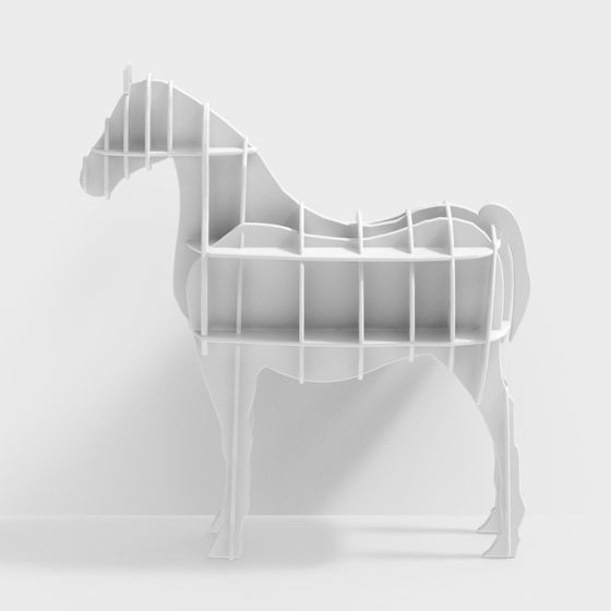 Étagère pour livres d'images avec poney pour la salle de livres de la maternelle