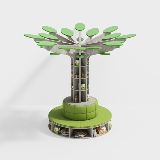 Knowledge Tree 3D Model in Lush Greenery