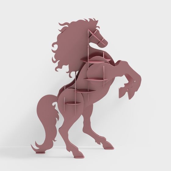 Artistic Horse-Shaped Bookshelf 3D model