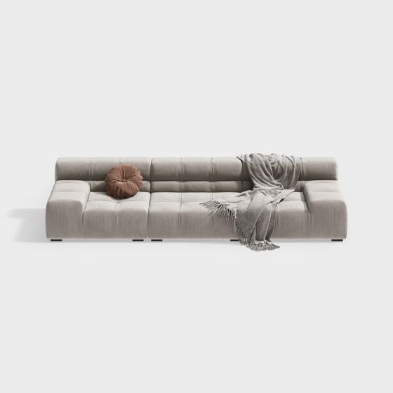 Urban Comfort Low-Poly Sofa 3D model