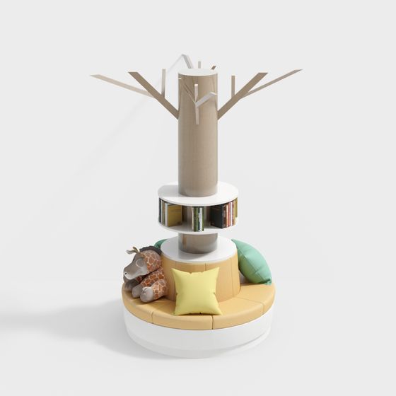 Forest Dream Tree Bookshelf 3D model
