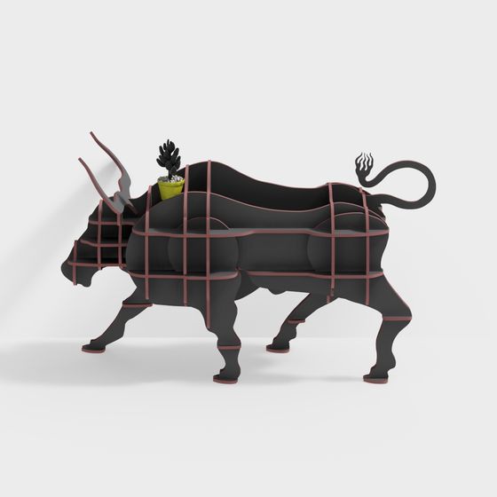 Cow Grid Low Poly 3D model for Creative Projects