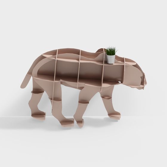 Low-Poly Brown Bear 3D Model