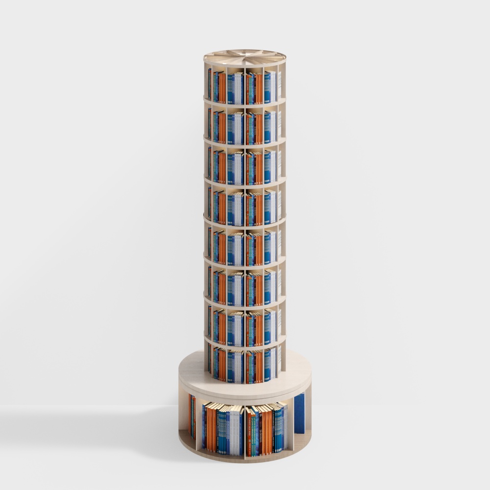 Estantería cilíndrica para biblioteca