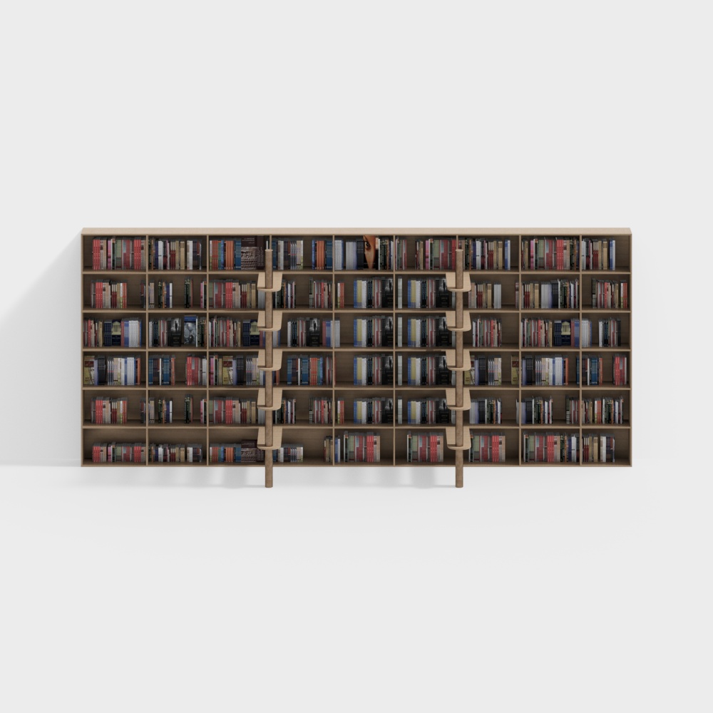 estantería de biblioteca