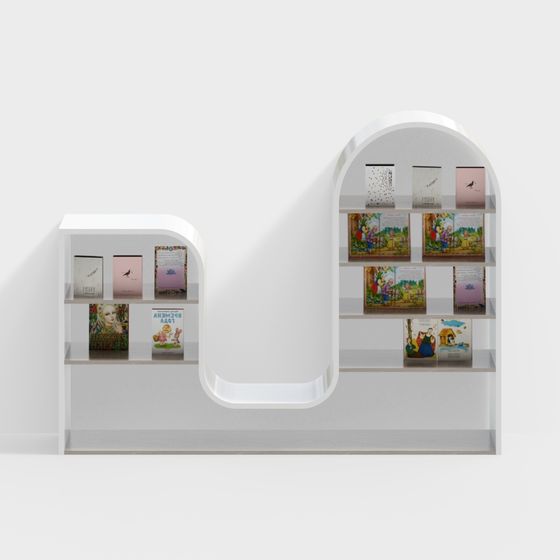 Etagère de lecture avec porte-cartes de zone de lecture de bibliothèque