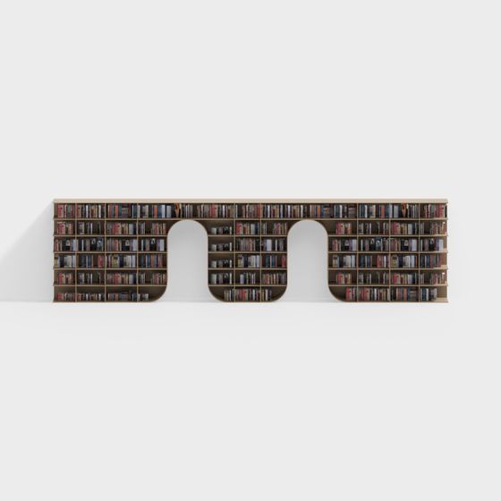 Elegant 3D Bookshelf Model for Modern Interiors