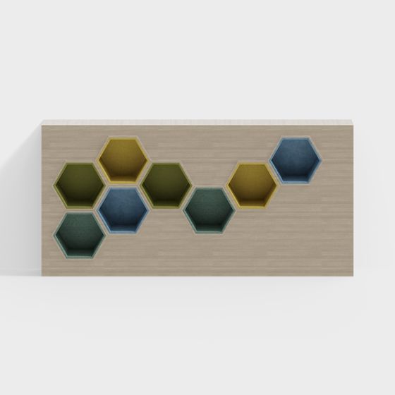 Unique Hexagonal Storage Shelf 3D model
