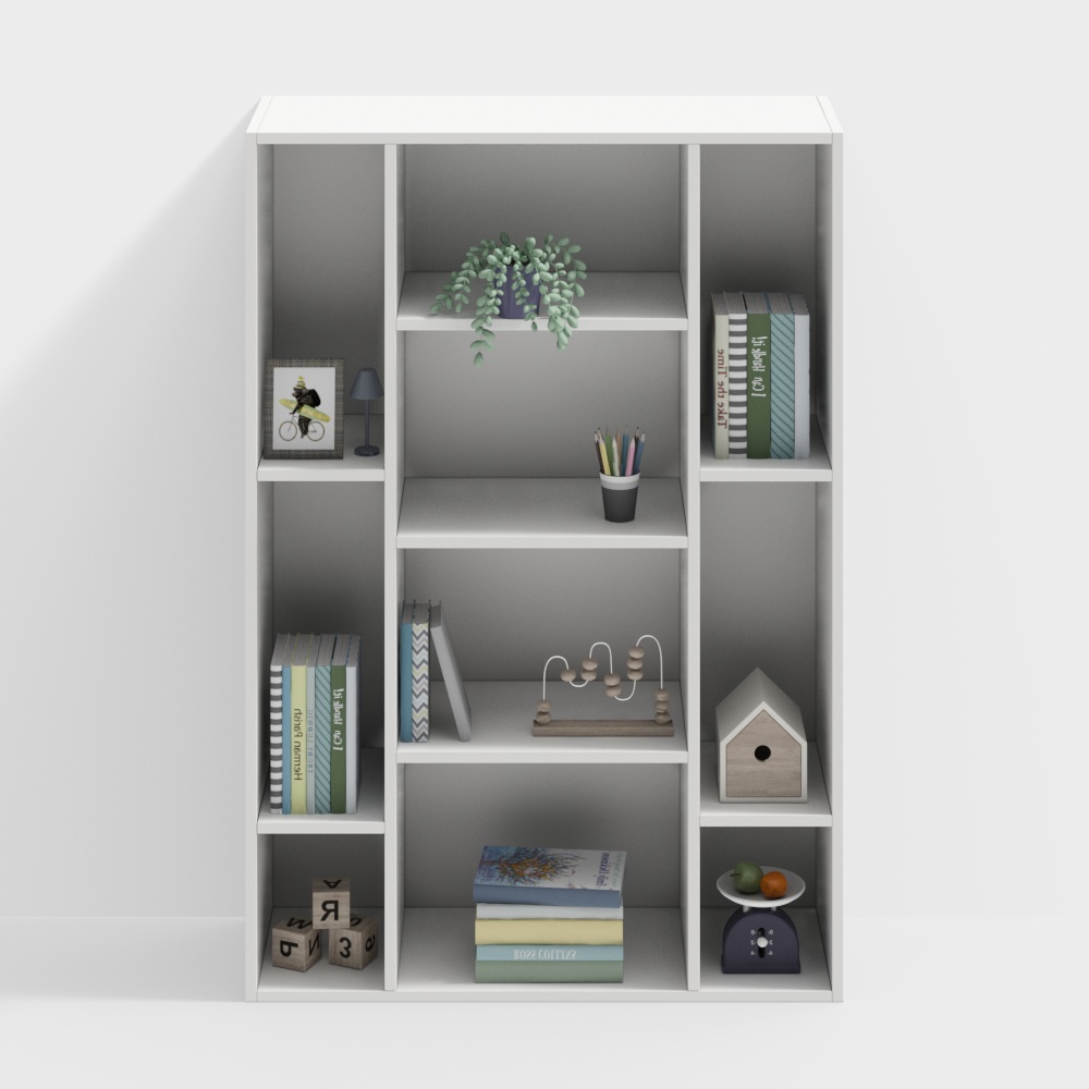 Picture book classroom white small bookshelf