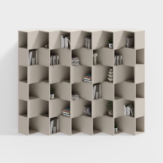 Modular Bookshelf 3D model