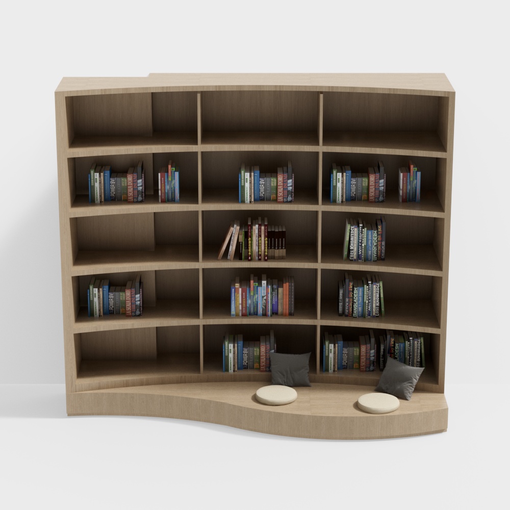 Library card holder bookshelf