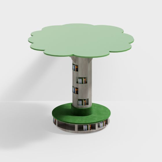 Forest Library Table 3D model