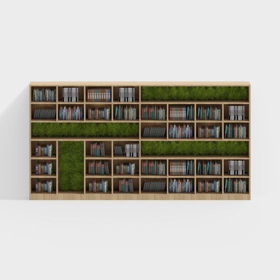 Natural Bookshelf 3D Model