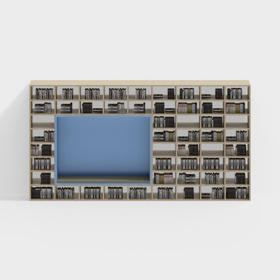 Stylish Low-Polygon Bookshelf 3D model