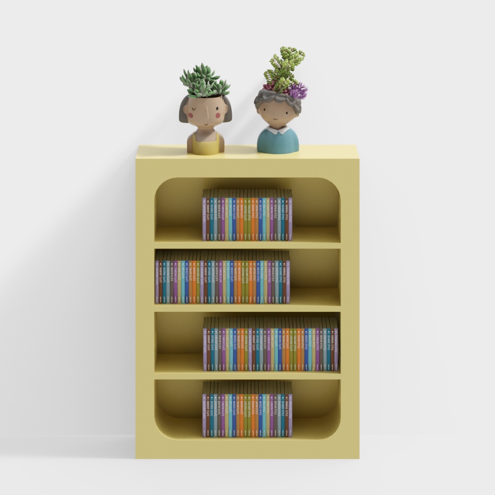estantería de biblioteca para niños
