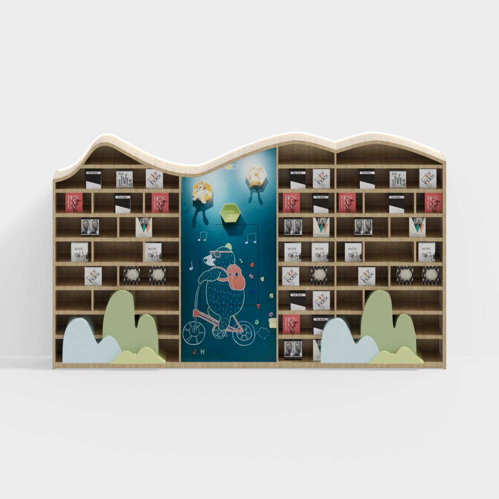 Children's picture book library bookshelf
