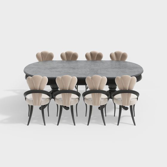 Elegance Dining Set 3D model
