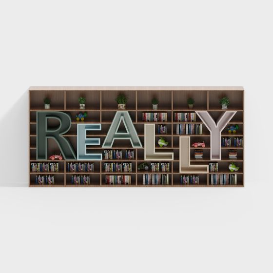 REALY Bookshelf 3D model for Creative Projects
