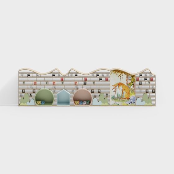 Fairy Tale Bookshelf 3D model