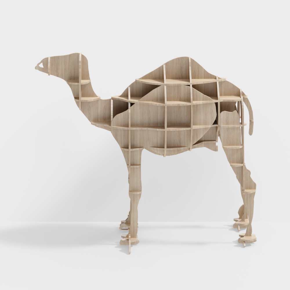 Desert Ship Low-Poly Camel 3D Model