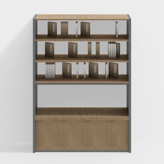 Modern Minimalist Bookshelf 3D model