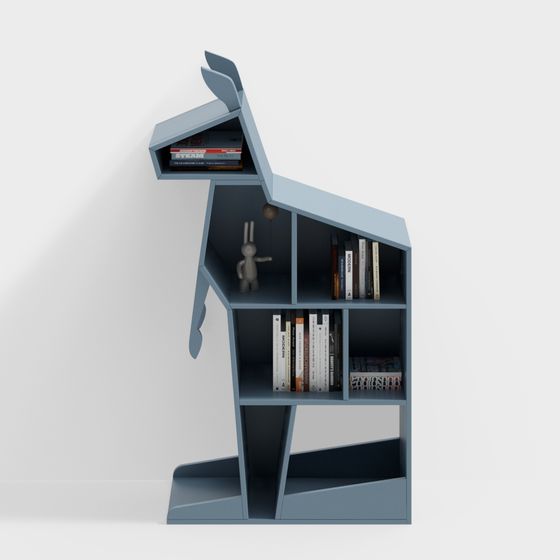 bibliothèque à dessins animés pour enfants