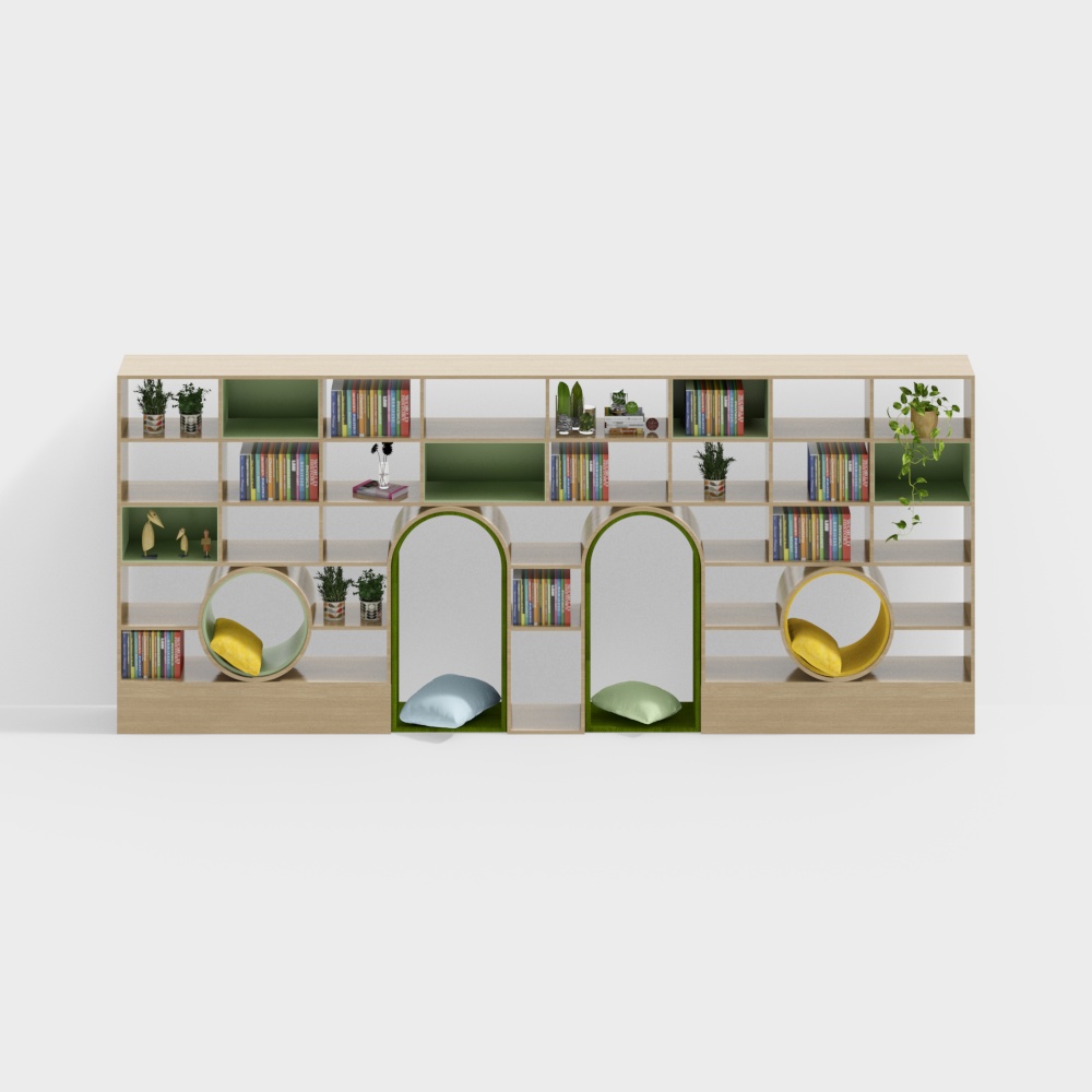 Children's book corner bookshelf
