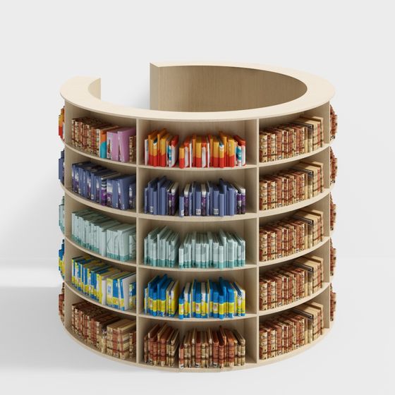 Spiral Bookshelf 3D model