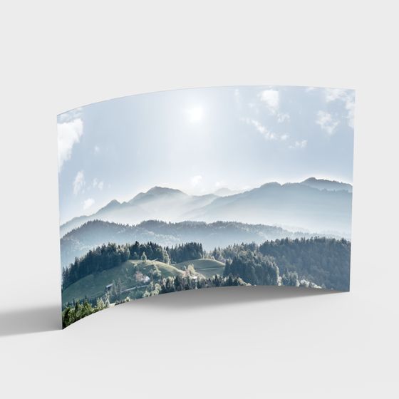 Morning Light in the Mountains 3D model
