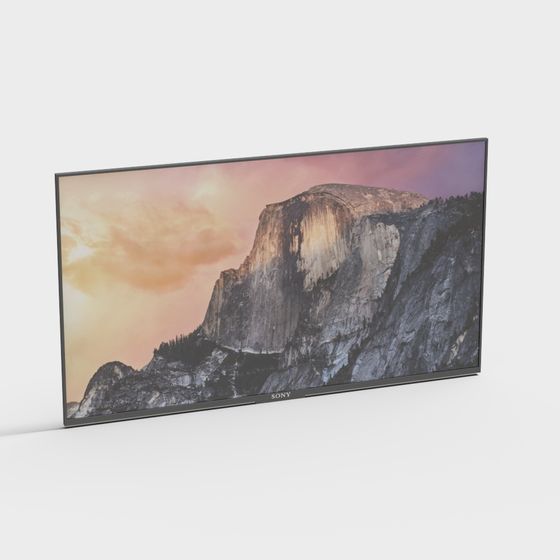 High-Quality 3D TV Screen Model for Creative Projects
